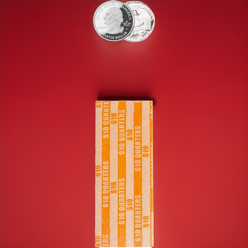 10 PCS Flat Coin Roll quarter Wrappers