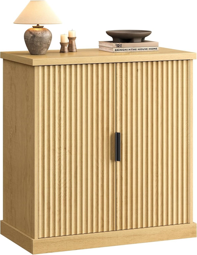 MAXE Collection Buffet Cabinet Fluted Console Cabinet Sideboard W/ Adjustable