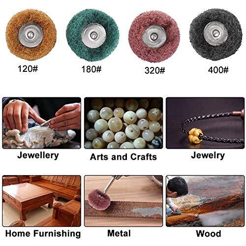 40Pack Abrasive Buffing Wheels Drill Attachment Polishing Wheels for Rotary Tool