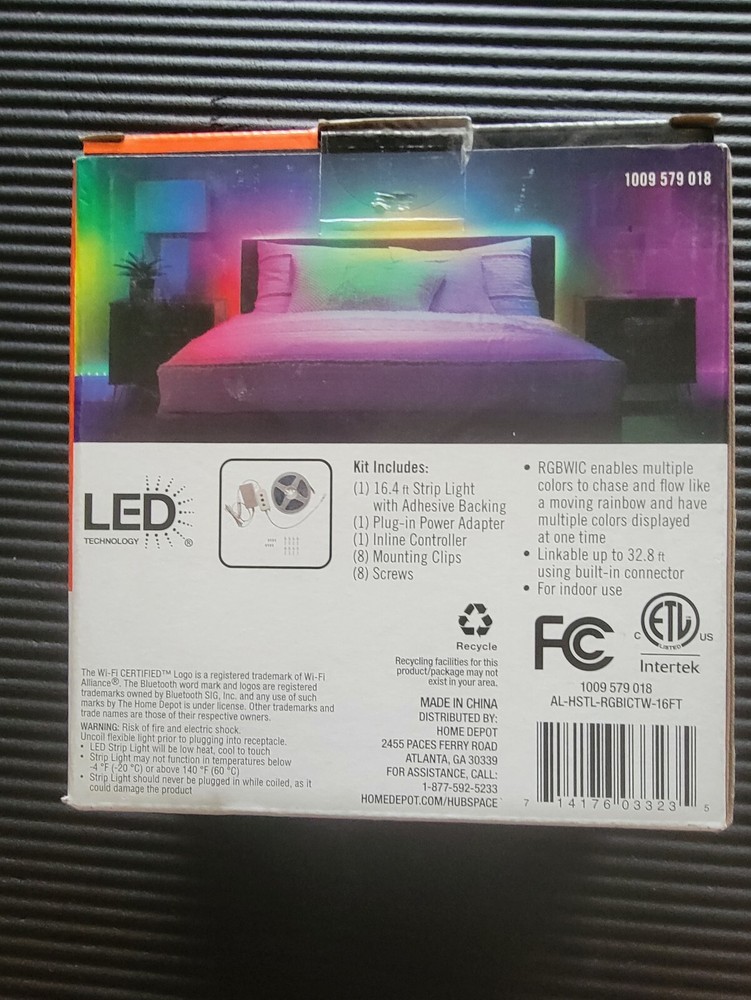 EcoSmart 16.4 ft RGBWIC Dynamic Color Changing Dimmable Linkable Plug-In LED