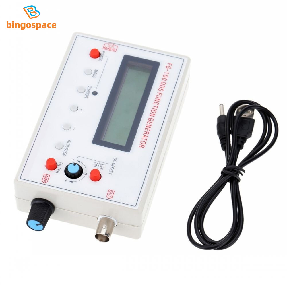 DDS Function Signal Generator Module 1HZ-500KHz Sine+Square Wave+Case FG-100.