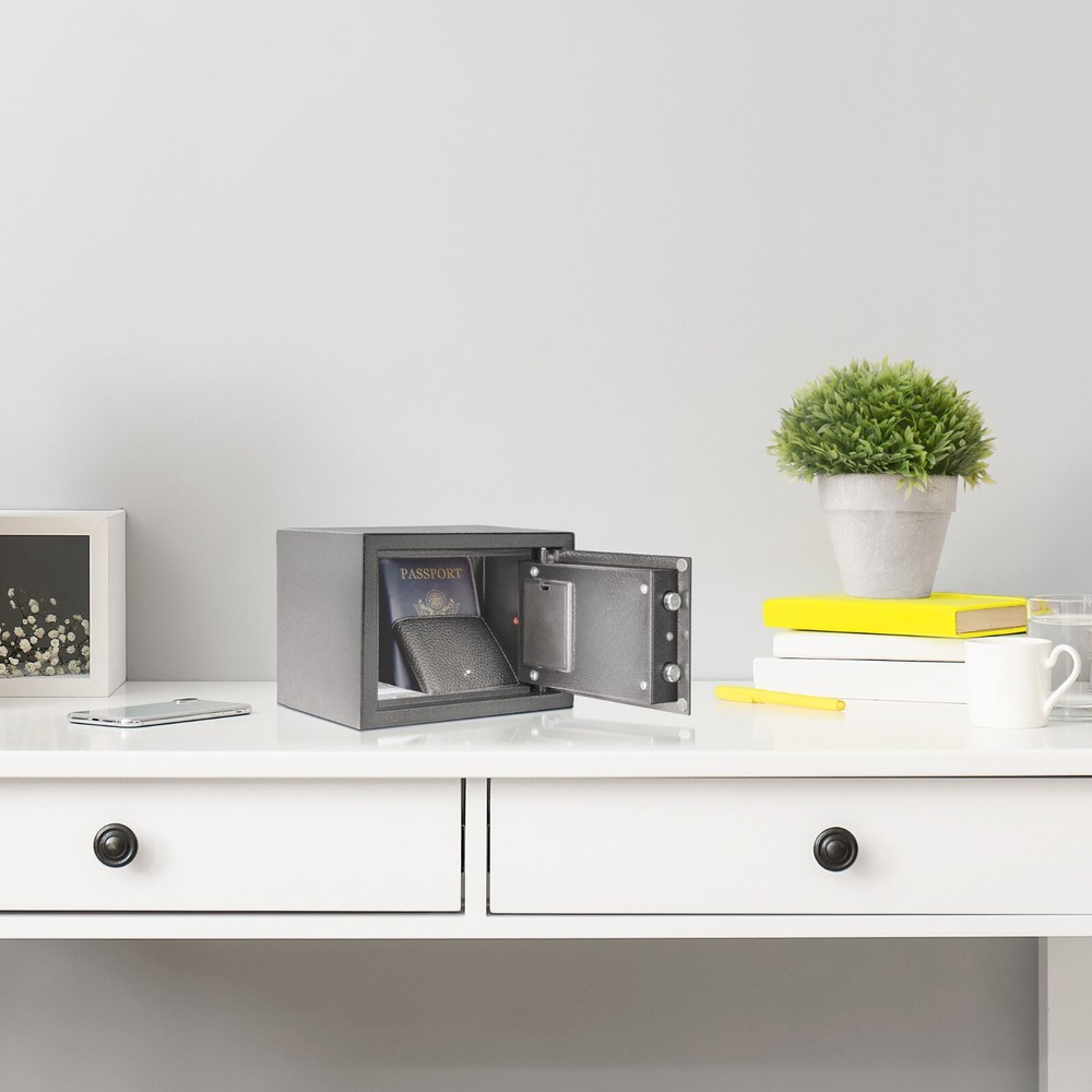 Barska Compact Security Safe Digital Keypad Lock Box w/ Deadbolts 0.22 Cu. Ft.