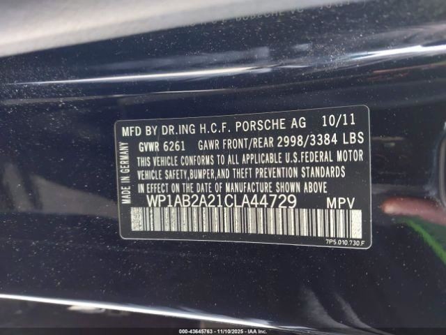 Console Front Floor Leather Fits 11-18 PORSCHE CAYENNE 4893939