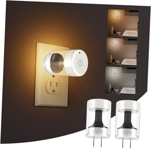 LED Night Lights Plug into Wall with Adjustable(3000K/4000K/5000K) 1W 3CCT