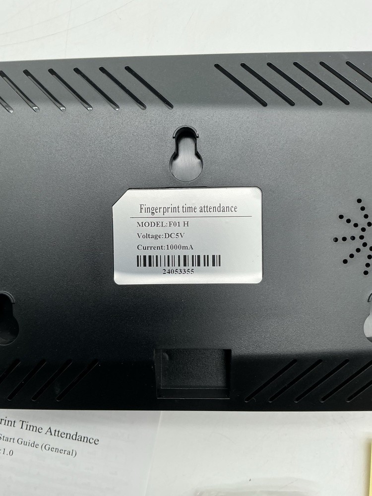 Fingerprint Time Attendance Clock System - Version 1.0, 1000mA (open Box).