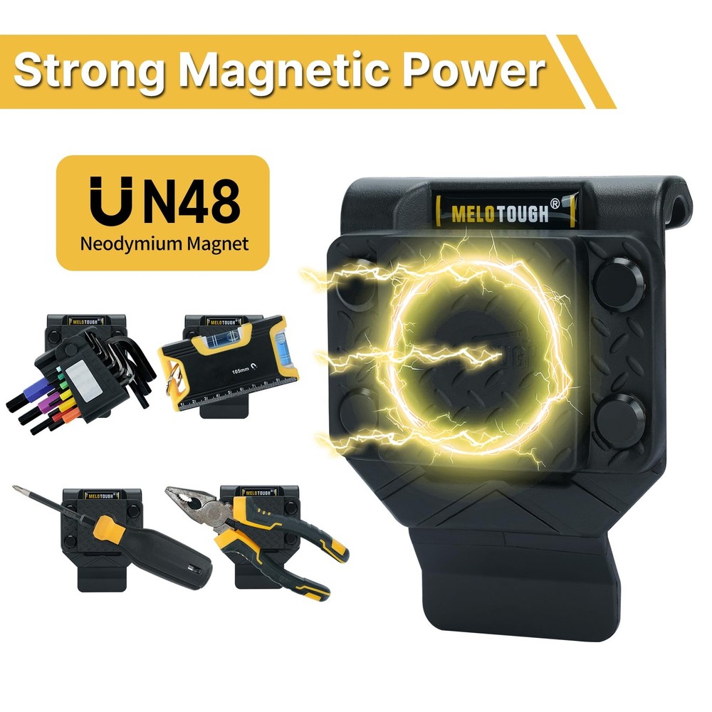 MELOTOUGH Magnetic Tool Holder Strong Belt Clip for Black