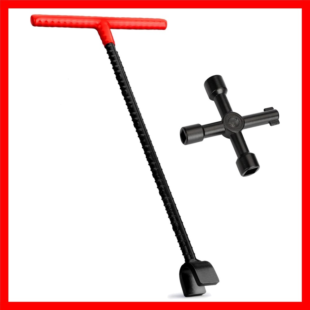 Heavy Duty 16-inch Steel Water Meter & Multi-Functional Access Tool