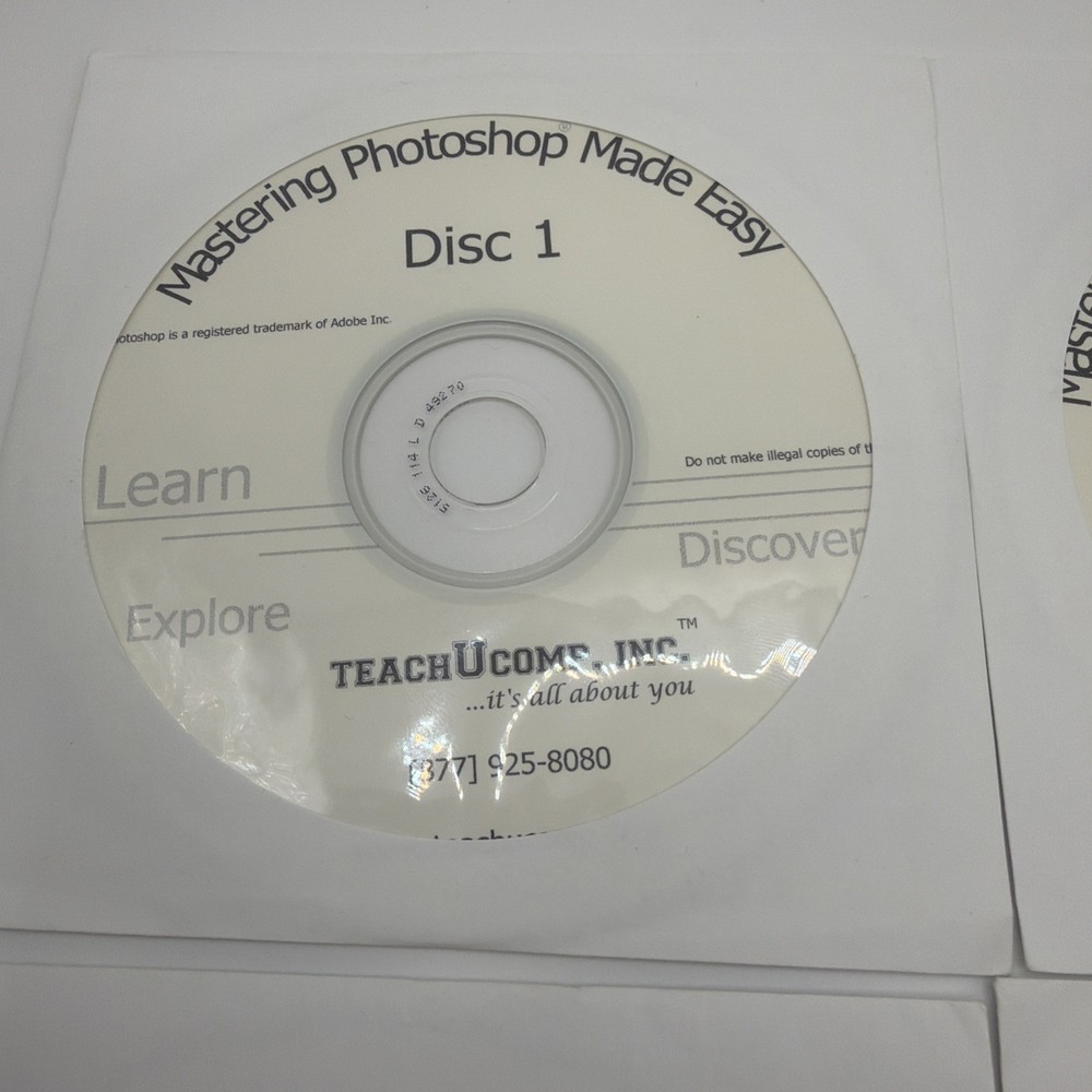 Mastering Photoshop Made Easy Training Tutorial 4 CD Set TeachUComp