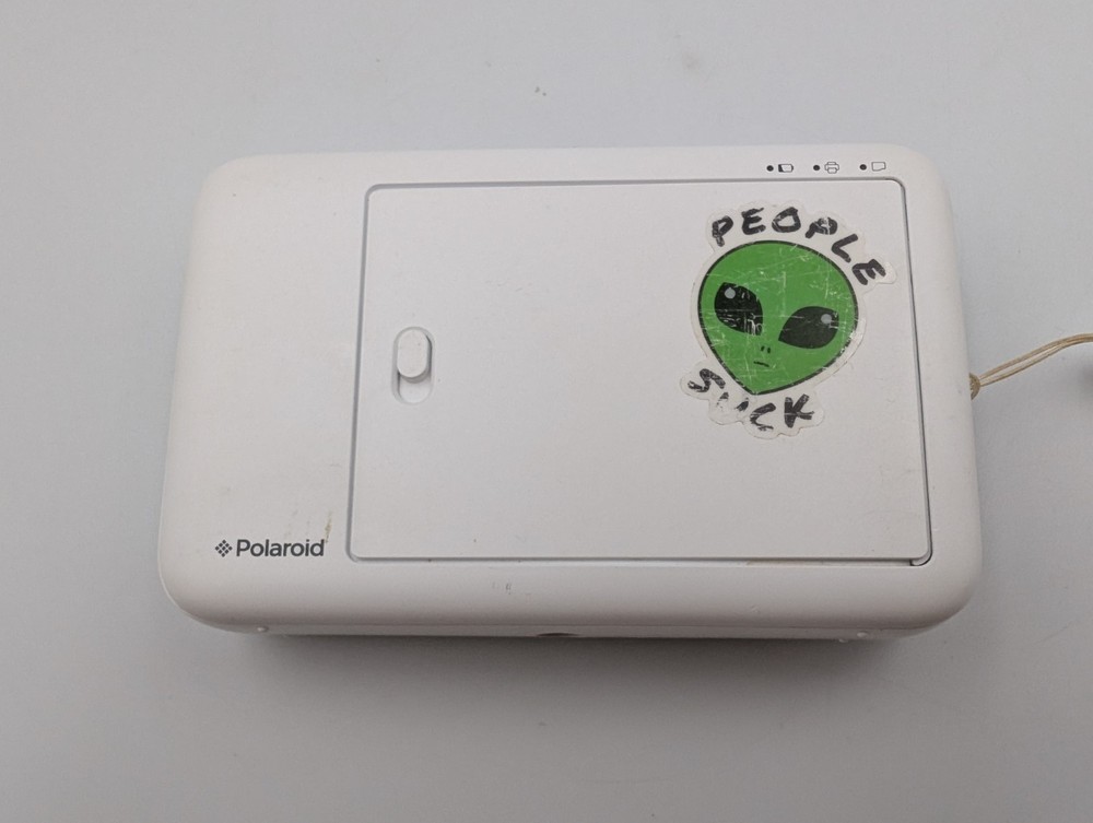 Polaroid Snap Instant Digital Camera Built in Printer White Tested And Working!