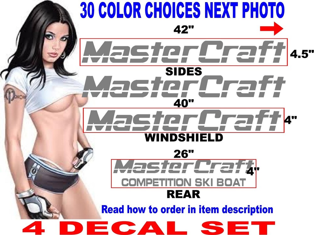 MasterCraft Master Craft Boat decal SIDES REAR WINDSHIELD decals hull