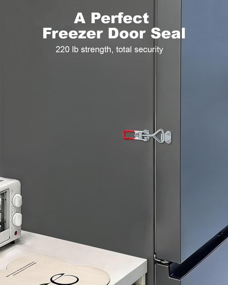 FRXIE 2 Pack Adjustable Toggle Latch 4001, Quick Release Clamp Silver