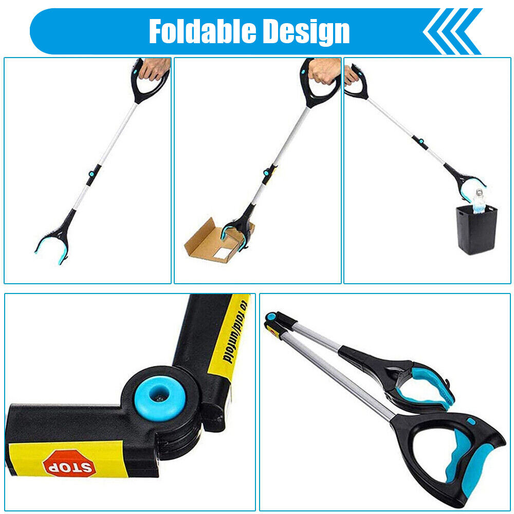 32" Grabber Pick Up Tool Foldable Garbage Hand Grip Reaching Stick Trash Picker