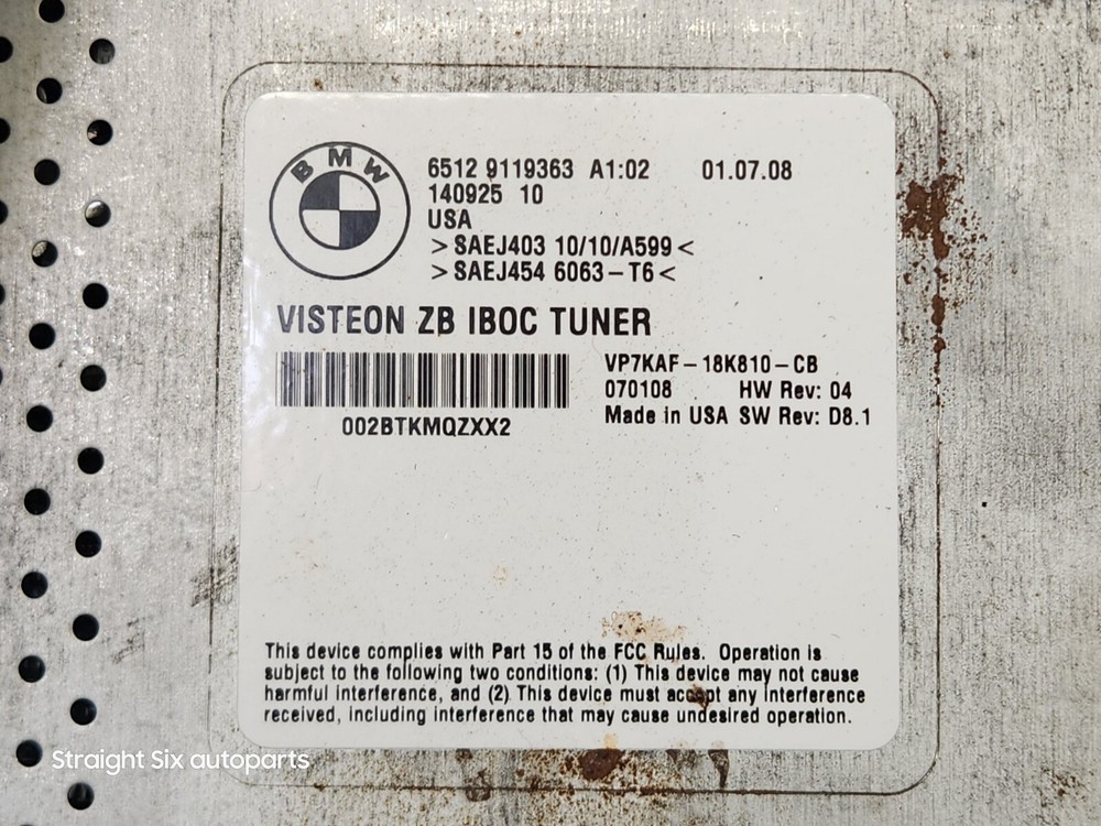 ✅ 06-13 OEM BMW E82 E88 E90 E91 E92 E93 M3 IBOC Tuner Radio Control Unit Module