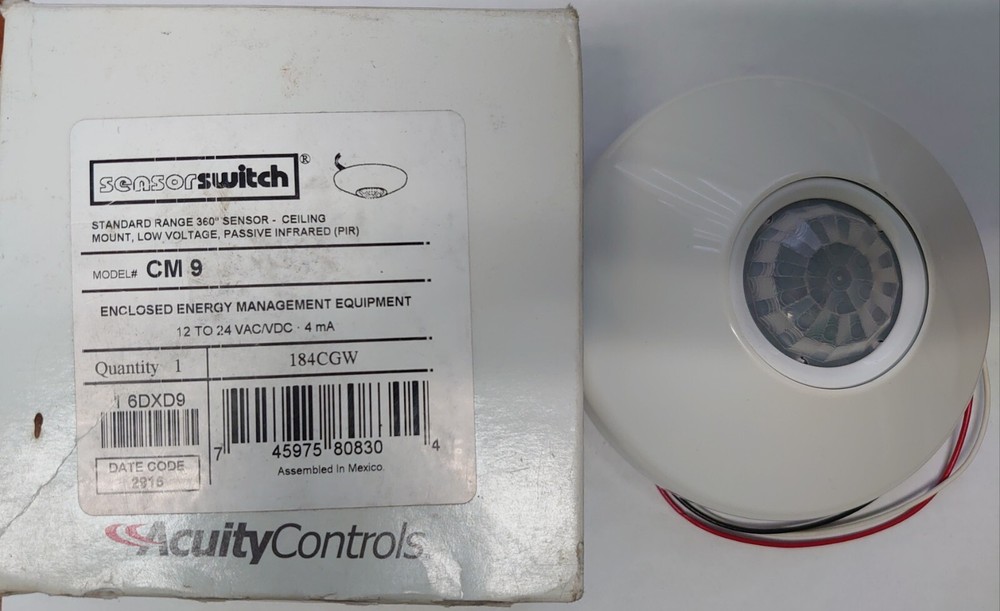 Acuity Controls CM 9 Standard Range 360 Degree Ceiling Mount Low Voltage PIR