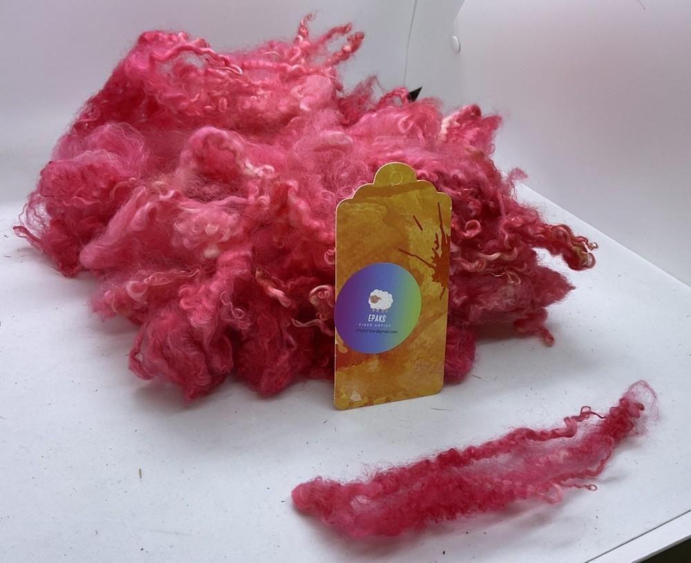 Hand Dyed Wool Locks Light Reds Spinning Bfl?