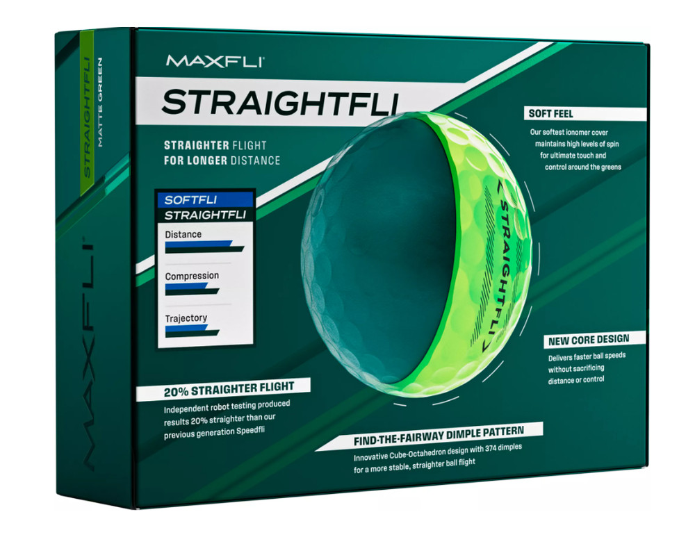Maxfli StraightFli Golf Balls BULK 36 Pack - Matte Green