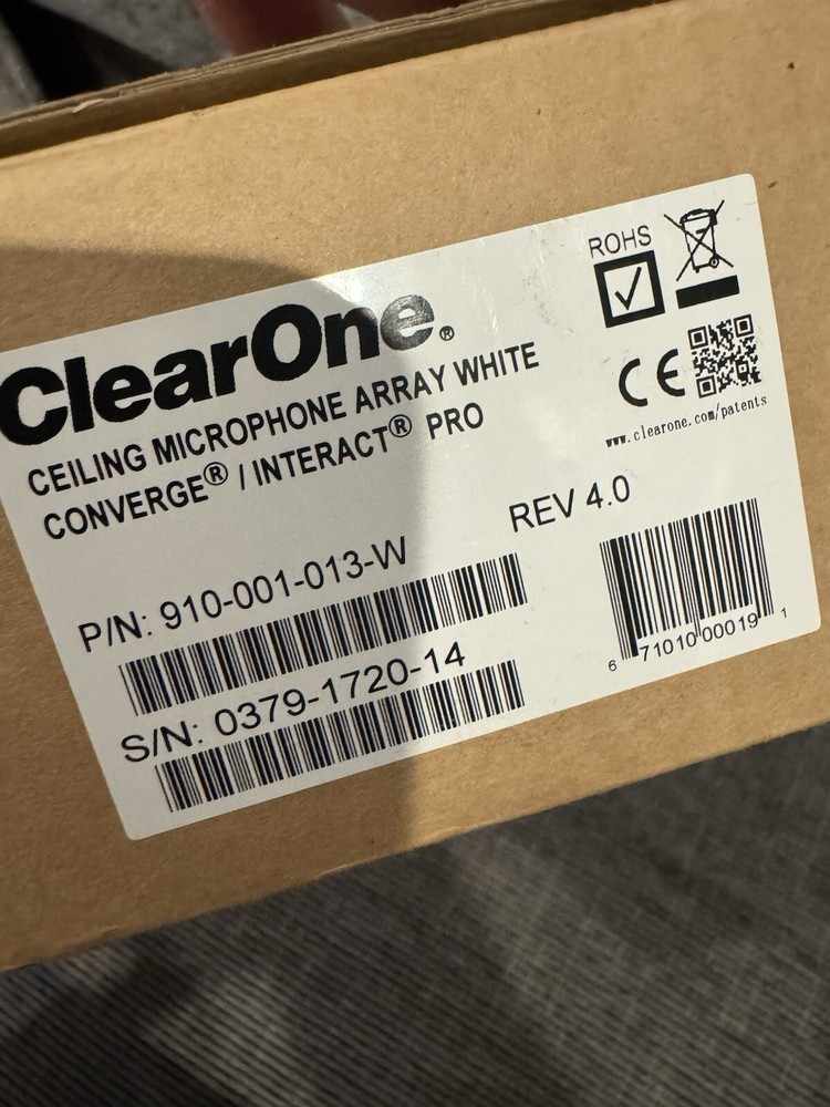 ClearOne 910-001-013-W Ceiling Microphone Array Kit for CONVERGE & INTERACT PRO