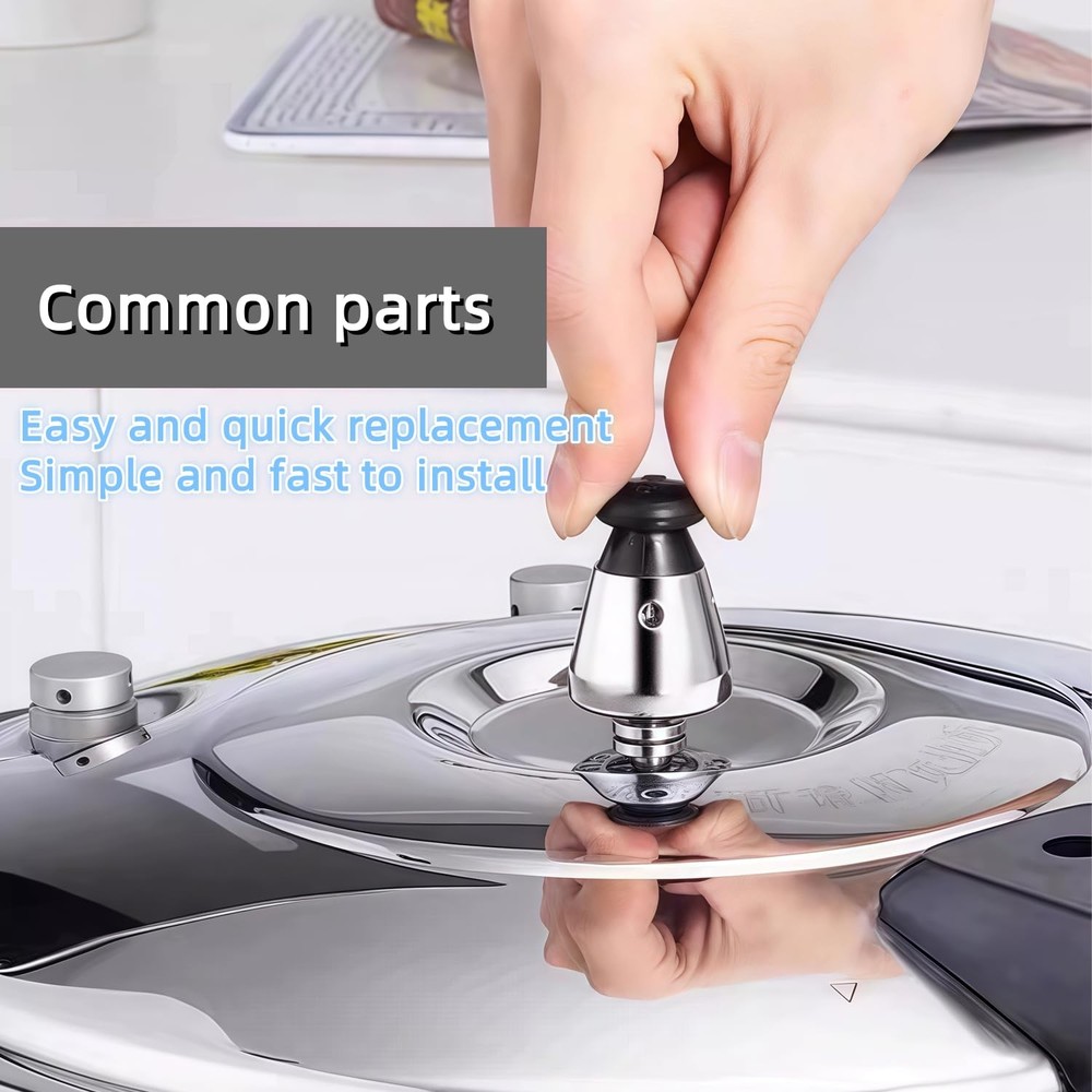 YiiSeeJo 2 Pack Universal Pressure Cooker Relief Valve Kit with Silver