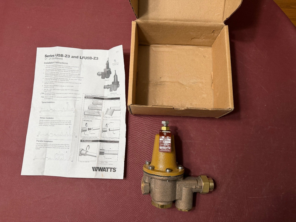 Watts 1/2" Low Water Pressure Reducing Valve U5B-LP-Z3
