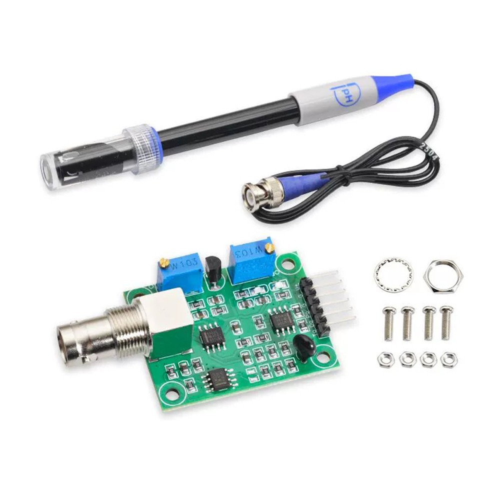 Liquid PH0-14 Value Detect Sensor Module + PH Electrode Probe BNC for Arduino US