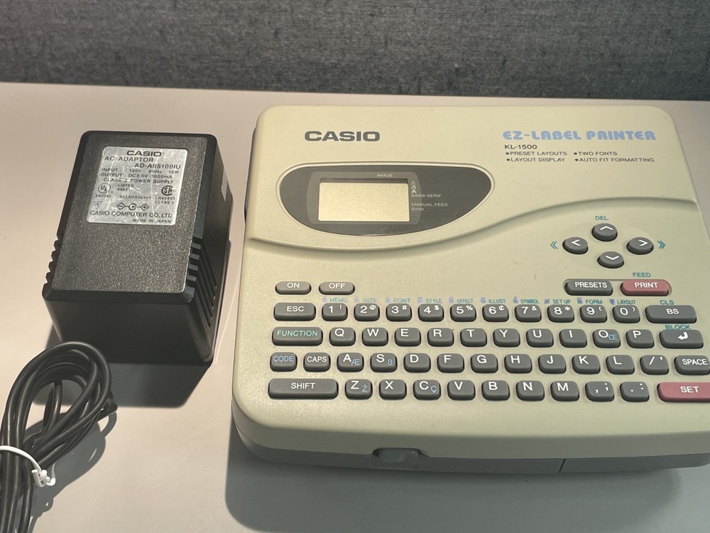Casio EZ- LABEL PRINTER KL-1500 - Used Tested Working
