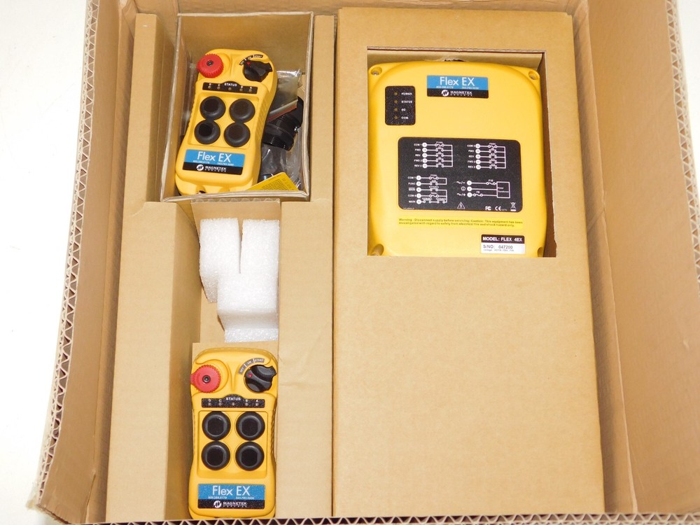 New Magnetek Enrange FLEX 4EX Crane Hoist System 2 Remote Transmitter 1 Receiver