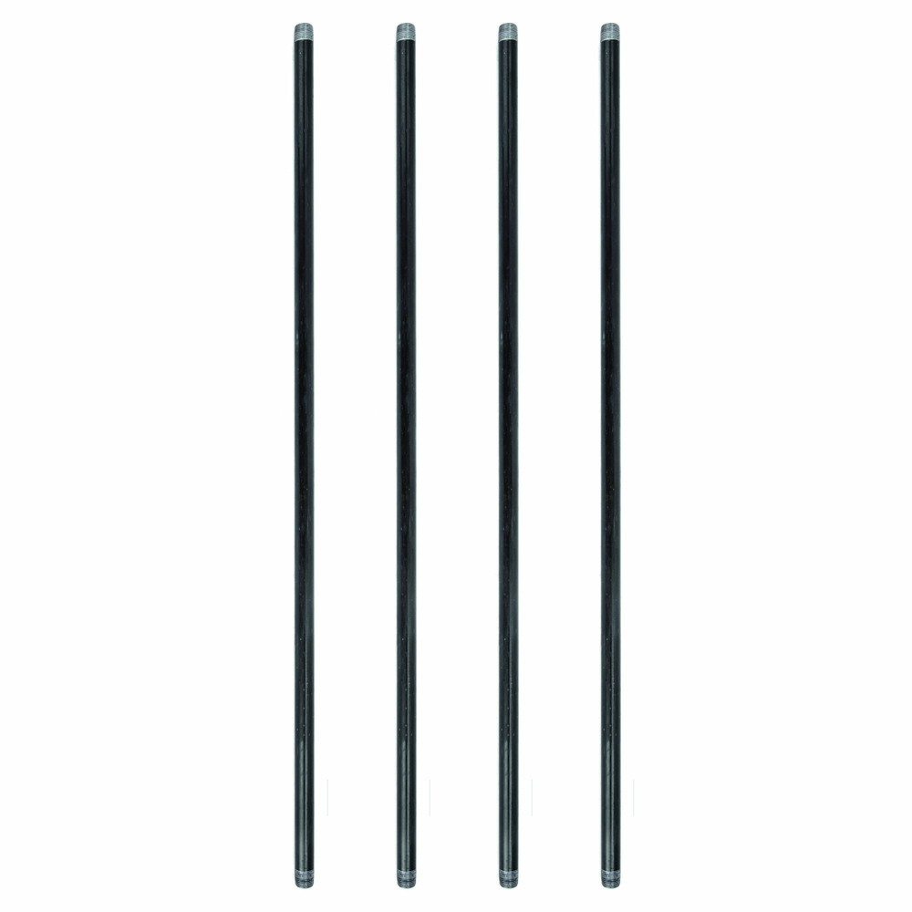 1/2  in. X 36 in. Black Pipe 4 Pack