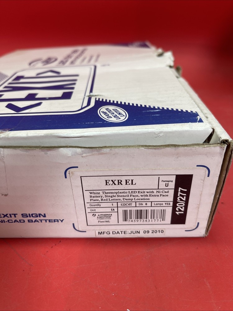 LITHONIA LIGHTING LED EXIT SIGN W/XTRA FACE PLATE