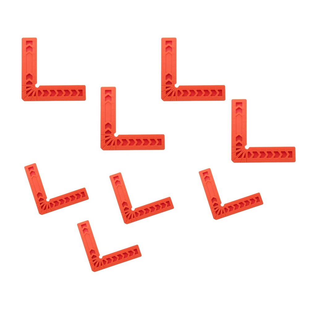 Pack of 8 Plastic 4\'\' & 3\'\' Angle Ruler 90 degree