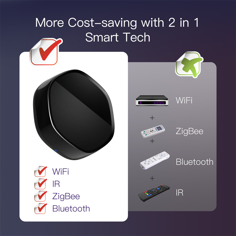 MOES WiFi IR Smart Universal Remote Controller With 2in1 Multi-Mode Hub Gateway