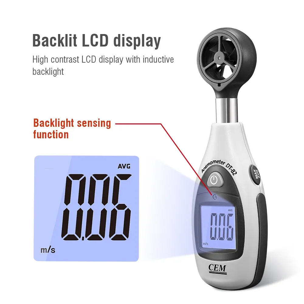 DT-82 5 Units Digital VAN Mini Anemometer Direction Wind Speed Meter Sensor