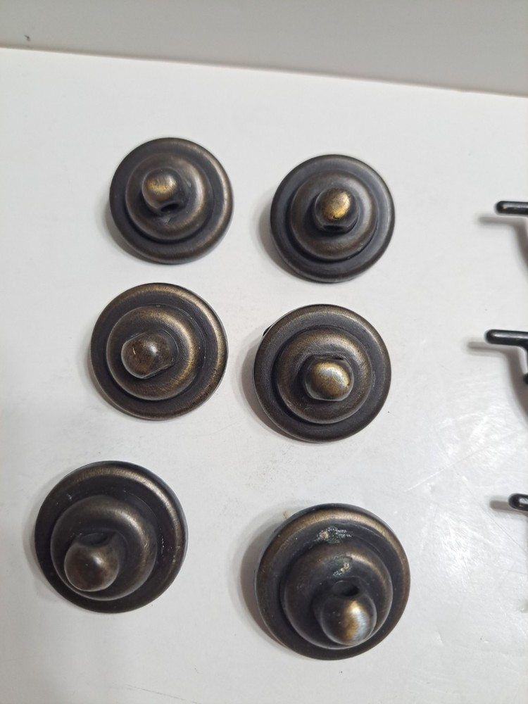 Vintage Set Of 3 Drop Bail Drawer Pulls Black