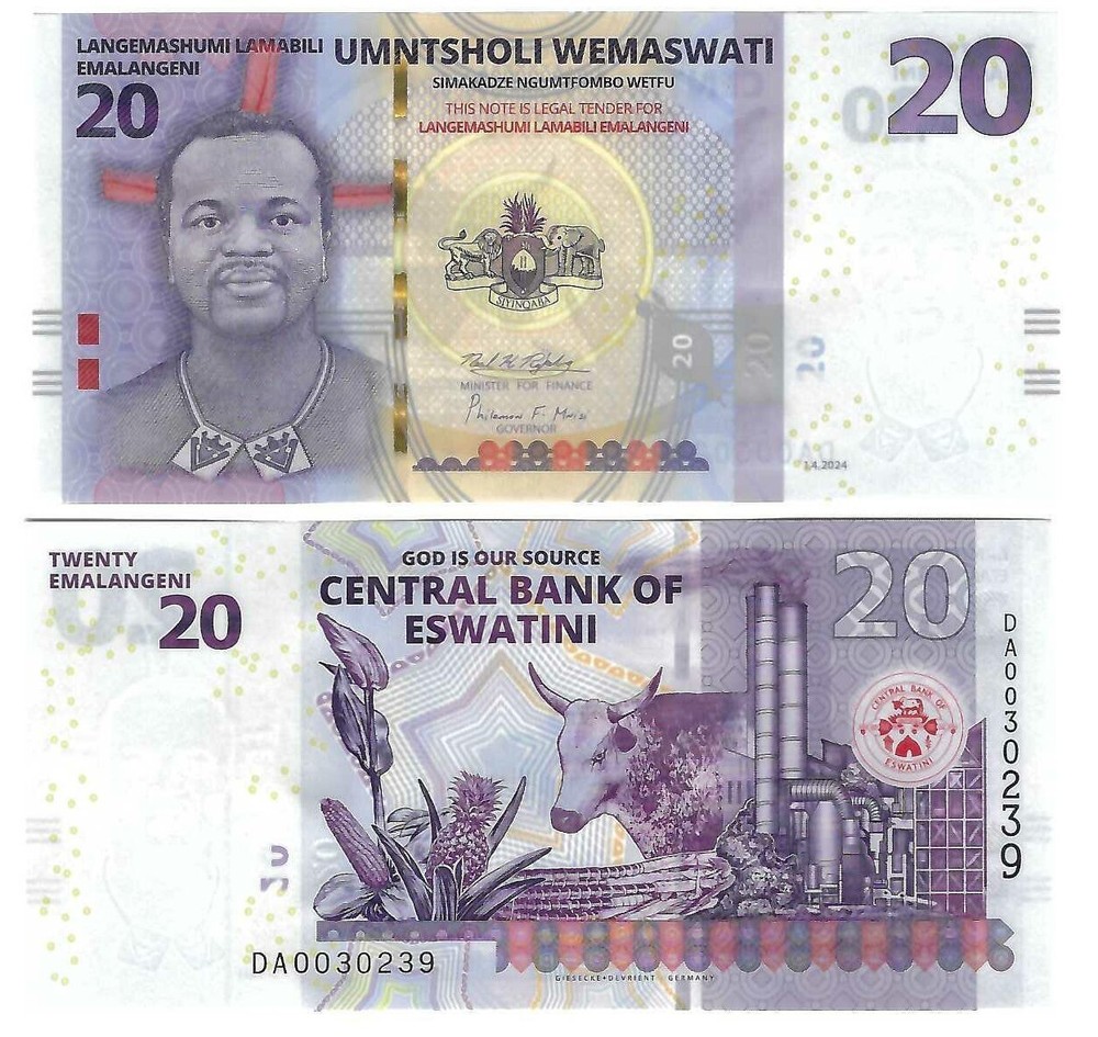 eSwatini 20 Emalangeni 2024 UNC