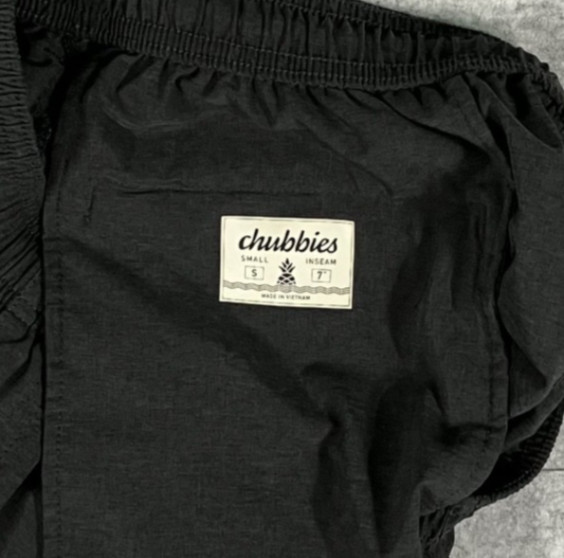 Chubbies The Amphibious 7" Shorts Size S Gray EUC
