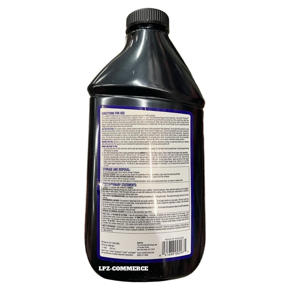 Cutter Backyard Bug Control Fogging Insecticide, No Offensive Odor - 32 oz.