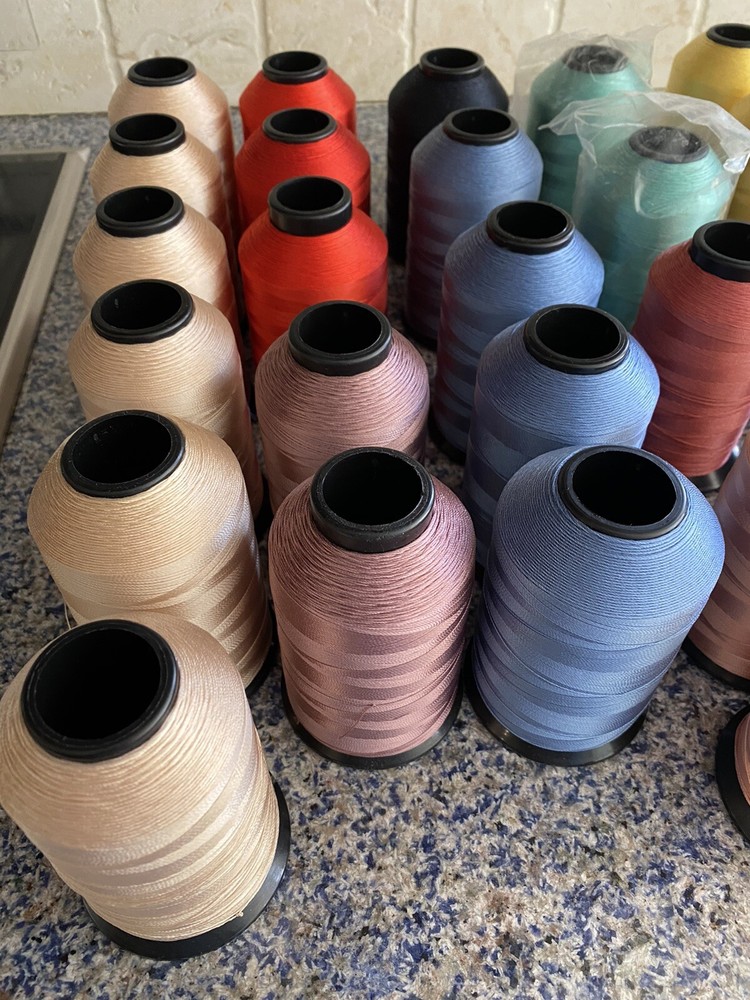 HOLLAND THREAD CO. Rod Wrapping Nylon Thread Spools Assorted Colors 1500 Yards