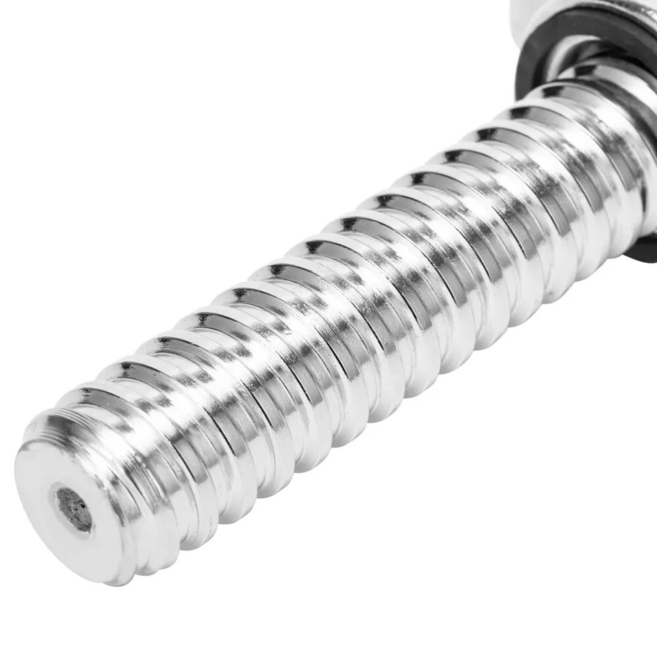 Threaded Dumbbell Chrome Handles 1 Inch Pair, 17.7" Adjustable Dumbbell Bar