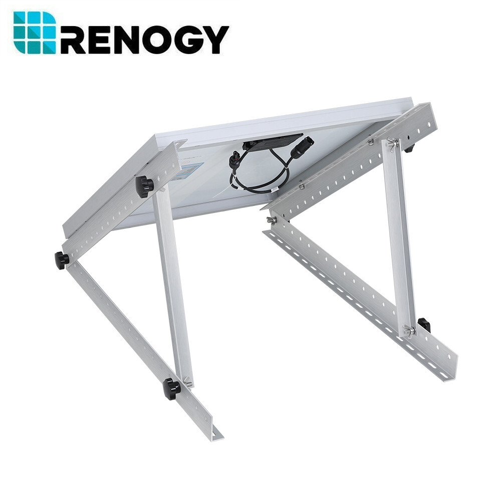 Renogy Solar Panel RV Tilt Mount Brackets Rooftop Flat Surface Adjustable Frame
