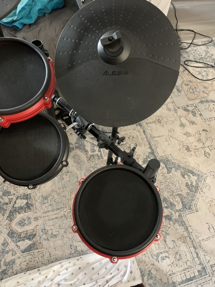 Alesis Nitro Max Expanded Electronic Drum Kit Red