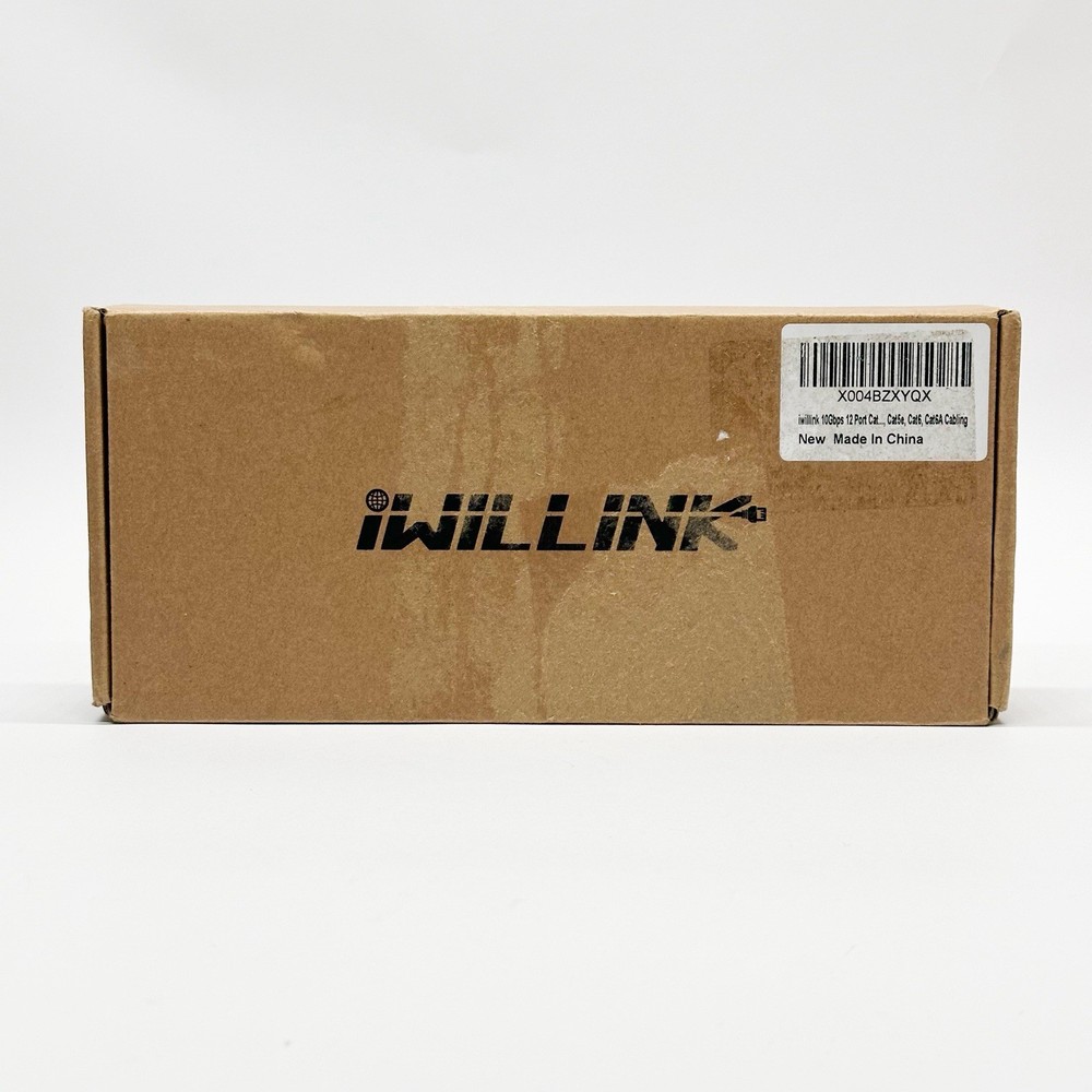iwillink 10Gbps Cat6A Patch Panel 12 Port, Keystone Patch Panel with Back Bar