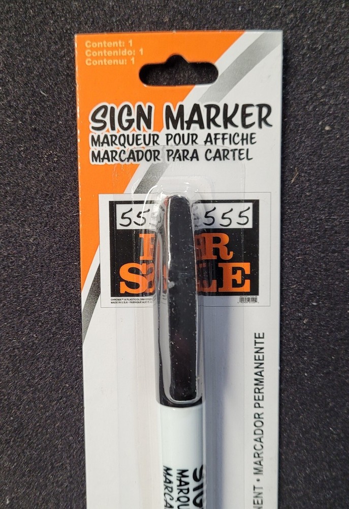CHROMA 12 Pack, Chisel Tip, Permanent Sign Markers, Black 143 NEW (17C)