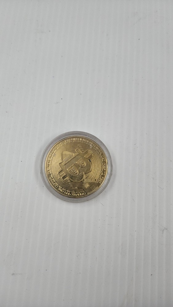 physical Bitcoin coin with Tinker Bell