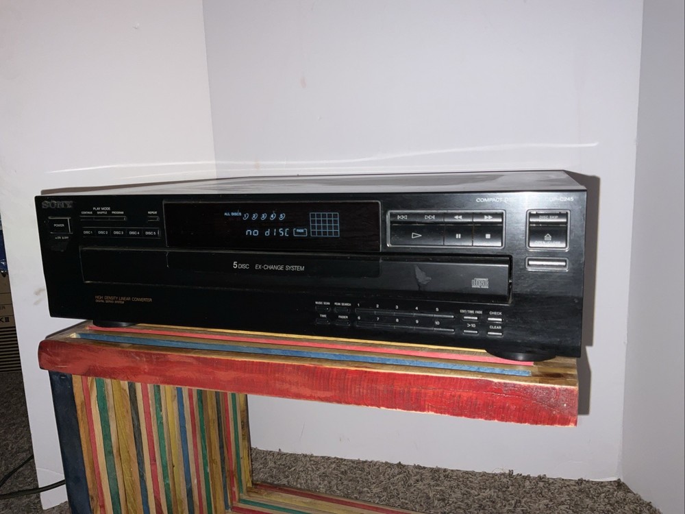 Sony CDP-C245 5-Disc Compact Disc Player | Fully Serviced & Tested - No Remote