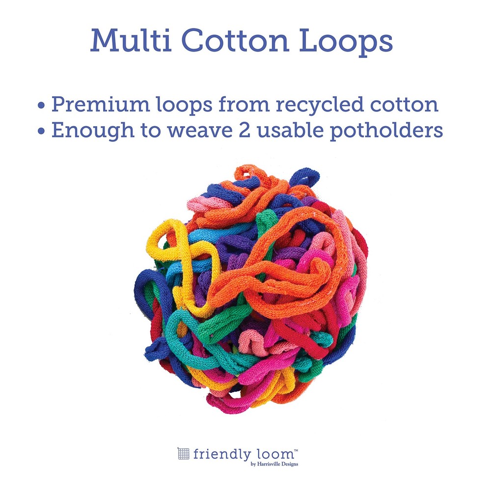 Friendly Loom | 7” Traditional-Sized Multicolor Potholder Small,