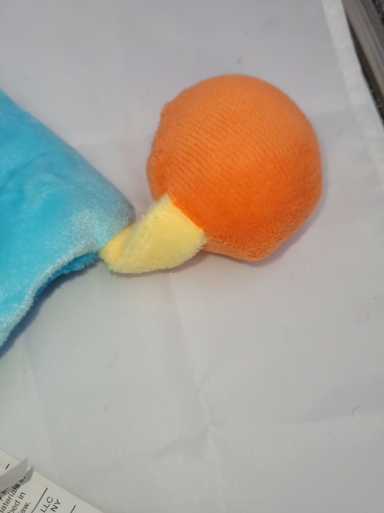 Cudlie Duck Lovey Security Blanket Pacifier Holder Teether Activity Blue Yellow