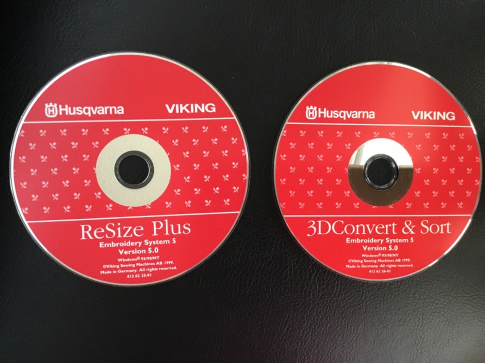 Husqvarna Viking ReSize Plus Embroidery System 5 Software CD Windows 95 98 NT