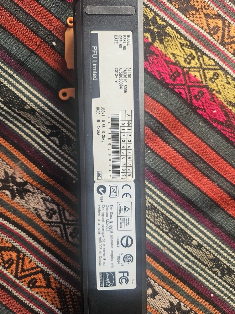 Fujitsu ScanSnap S1100 Portable USB Document Scanner – Untested