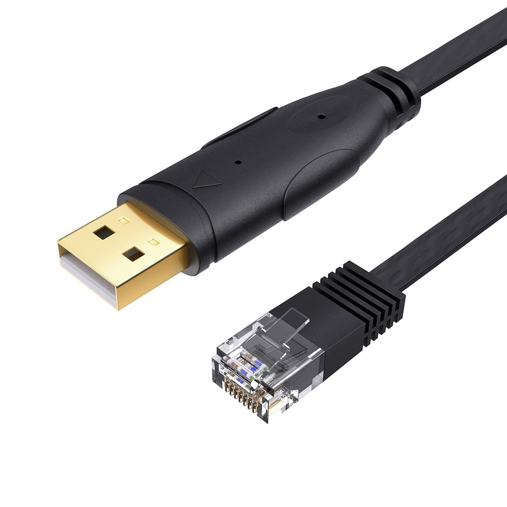 CableCreation USB Console Cable 6 FT to RJ45 Serial Adapter 6 FT, Black