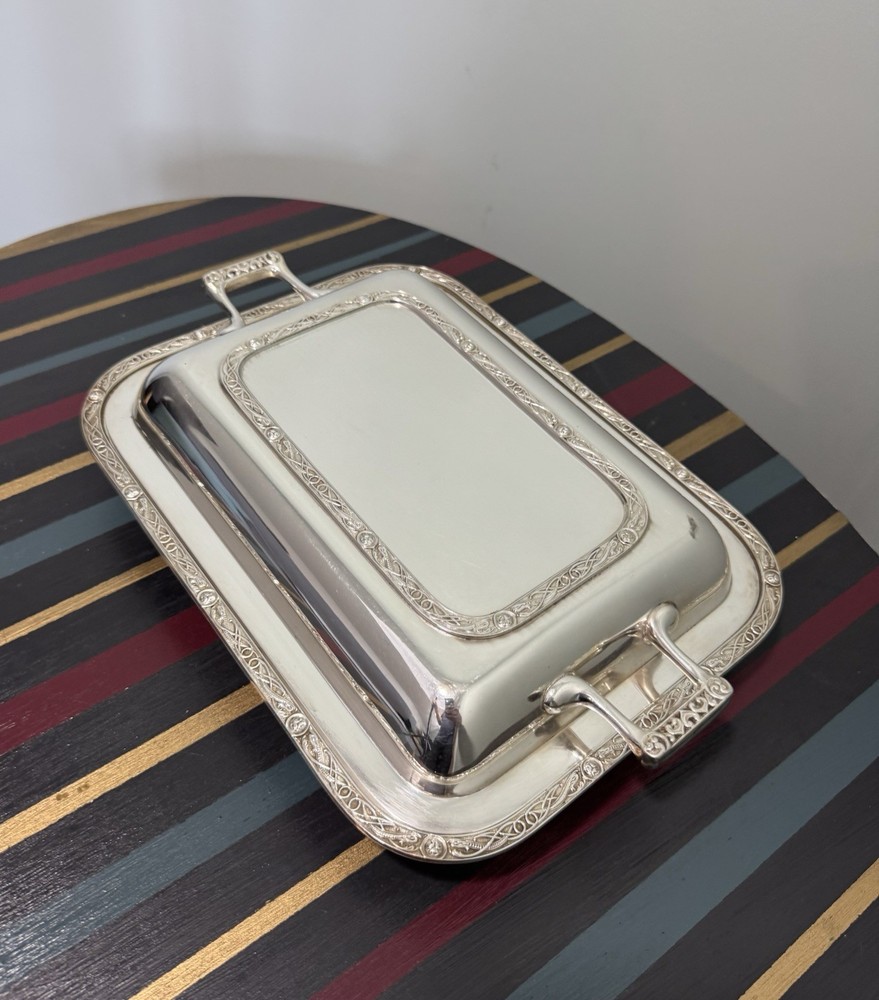 Vintage W. GREENWOOD & SONS Silver Plate Rectangular Entree Serving Dish