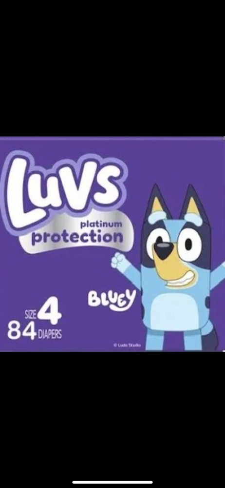 luvs diapers size 4 84 pack Bluey design
